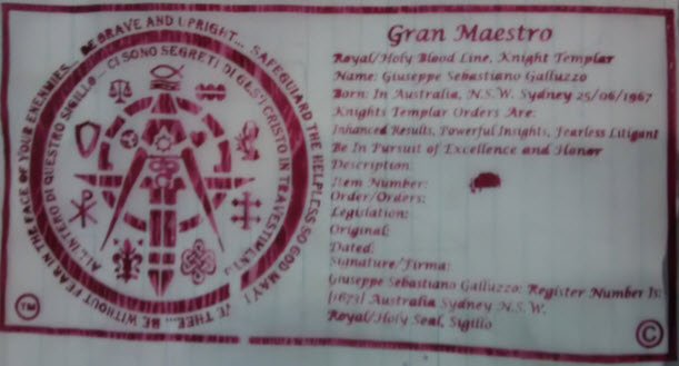 My Knights Templar Royal Seal G.S.G